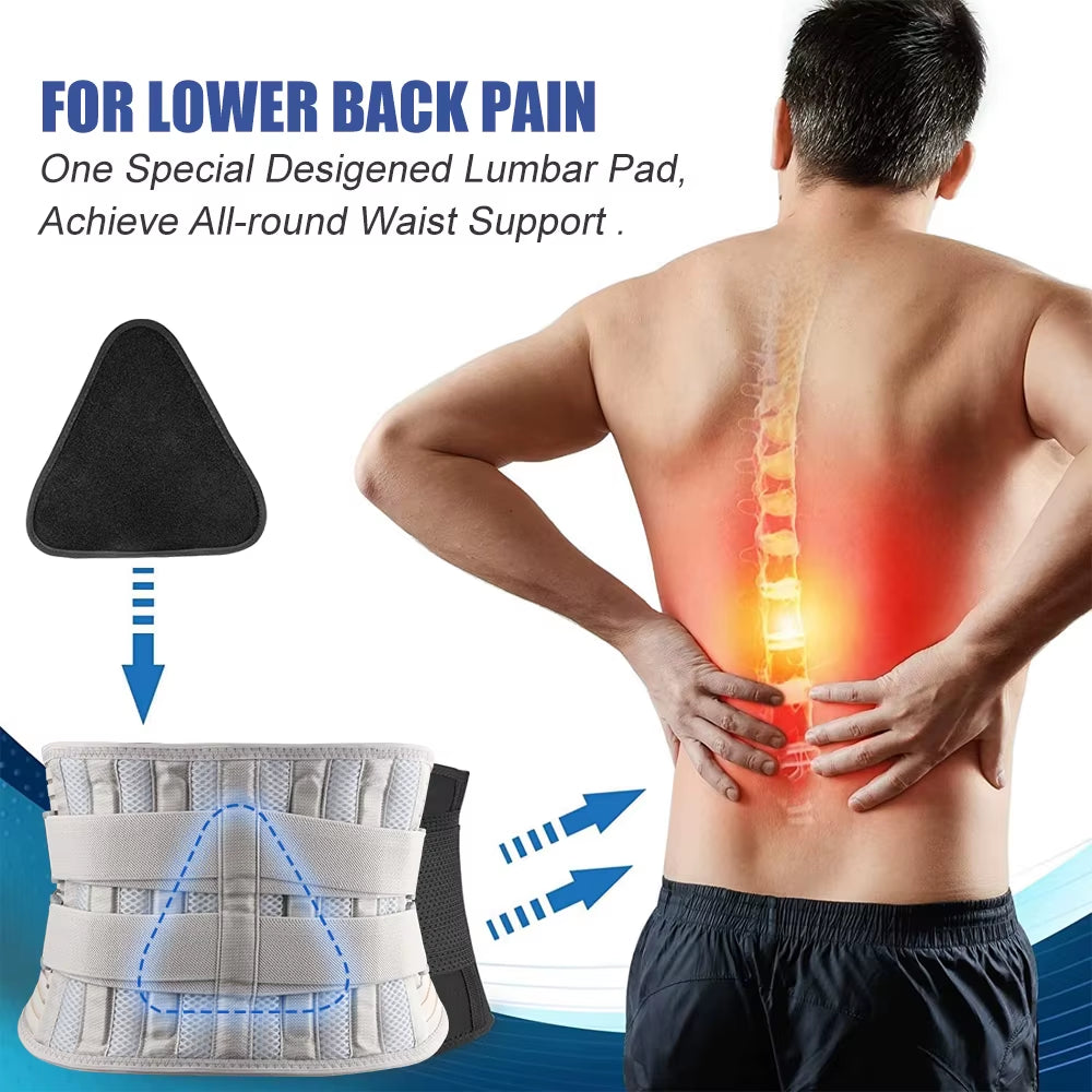 1Pcs Brace Support Belt for Back Pain,Basketball Football Volleyball,Adjustable Support Straps with Lumbar Pad for Men & Women