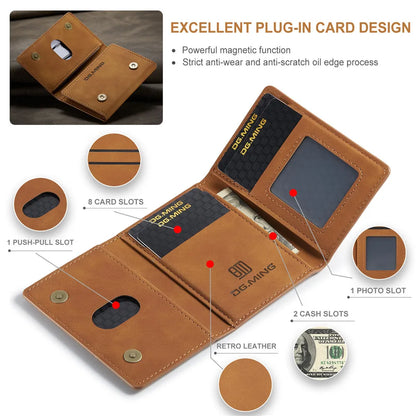 2 in 1 Detachable Magnetic Leather Case for Iphone 17 Pro Max 17 Air 16 16E 15 14 13 12 11 Wallet Cover Cards Holder Pocket