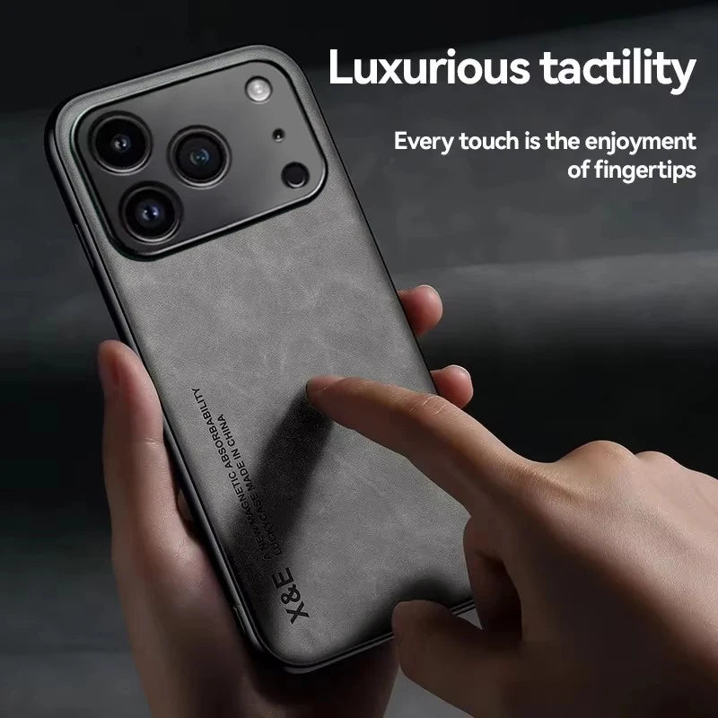 Luxury Leather Phone Case for Iphone 17 16 15 14 11 13 12 Pro Max 17 Air 16E 13 Mini Shockproof Cover for Iphone 15 14 16 Plus