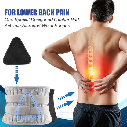 1Pcs Brace Support Belt for Back Pain,Basketball Football Volleyball,Adjustable Support Straps with Lumbar Pad for Men & Women