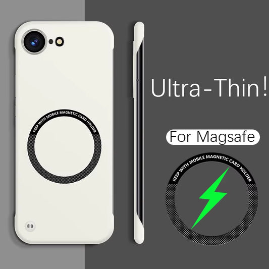 Luxury Ultra-Thin Cooling Frameless for Magsafe Case for Iphone 17 Air 16E 16 15 14 13 12 11 Pro Max plus SE4 Magnetic PC Cover