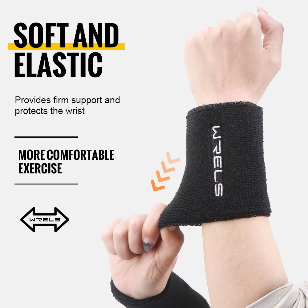 WRELS Wristbands Sweatbands Absorbent Stretchable Wrist Bands for Working Out Quick Drying Wrist Sweat Bands for Fitness