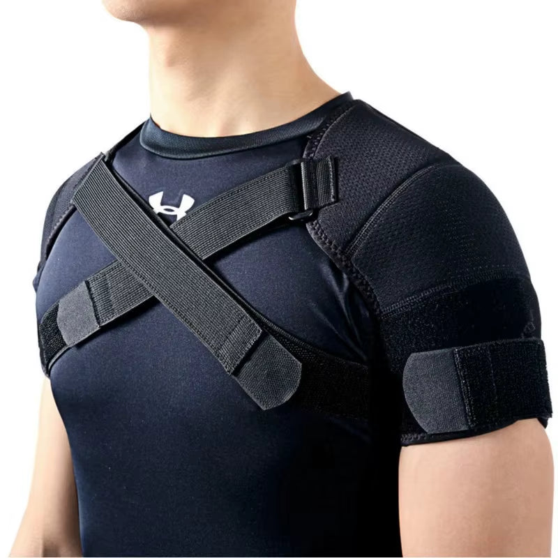 Adjustable Breathable Shoulder Support Strap Cross Cross Shoulder Strap Compression Brace for Shoulder Pain Relief