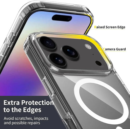 For Magsafe Wireless Charge Magnetic Case for Iphone 17 17Air 17Pro Max Shockproof Transparent Shell PC Clear Cover for Iphone17